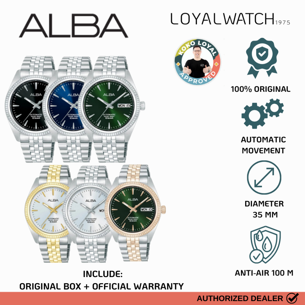Jam Tangan Alba Mechanical Wanita AL4798 AL4799 AL4801 AL4803 AL4805 AL4816 Stainless Steel Original