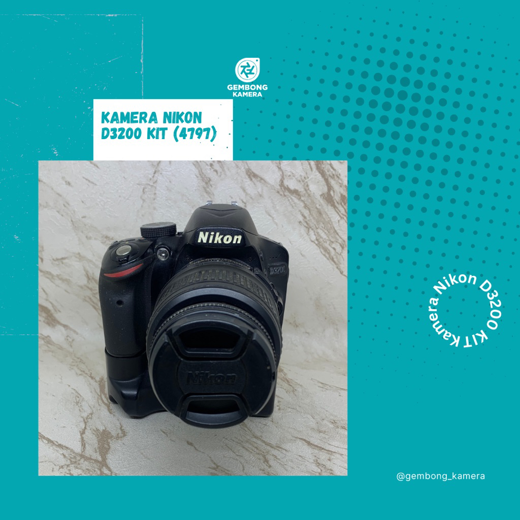 Kamera Nikon D3200 Kit Plus Baterai Grid Murah (4795)