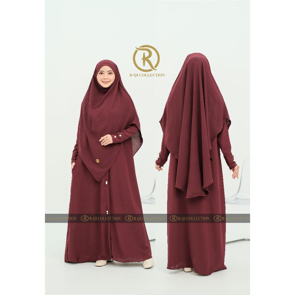 SET GAMIS WANITA SYARI BAHAN CRINKLE | SET ABAYA POLOS BAHAN CRINKLE