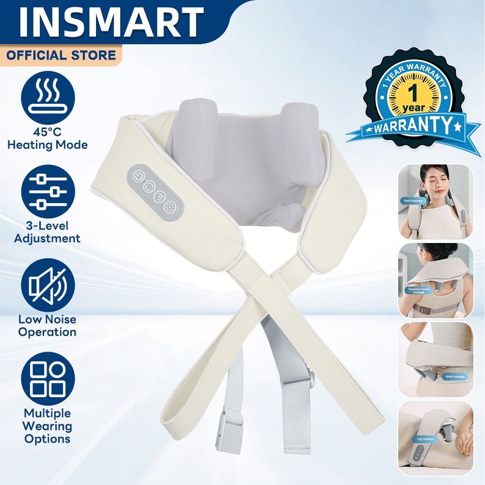 READY INSMART Mesin Pijat Leher Elektrik Dengan Mode Terapi Panas, Relaksasi Leher Dan Bahu, Daya