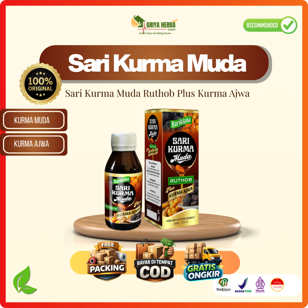 Sari Kurma Muda Ruthob Plus Kurma Ajwa