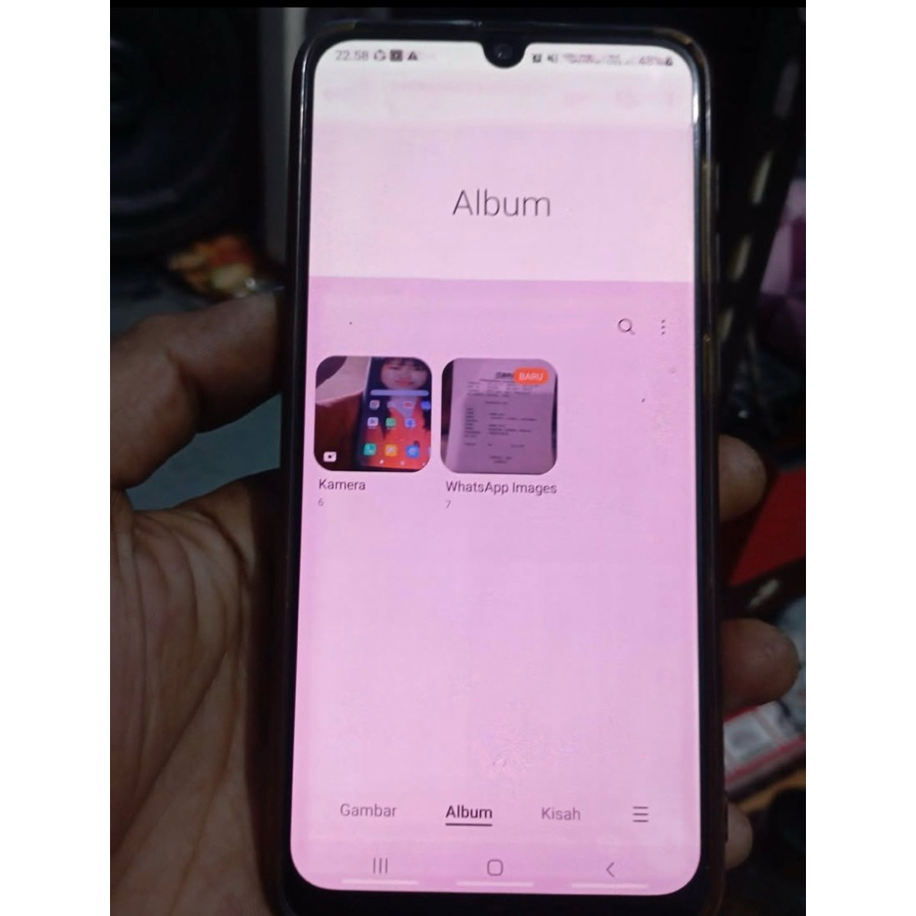 Lcd+frame samsung A50s ori copotan