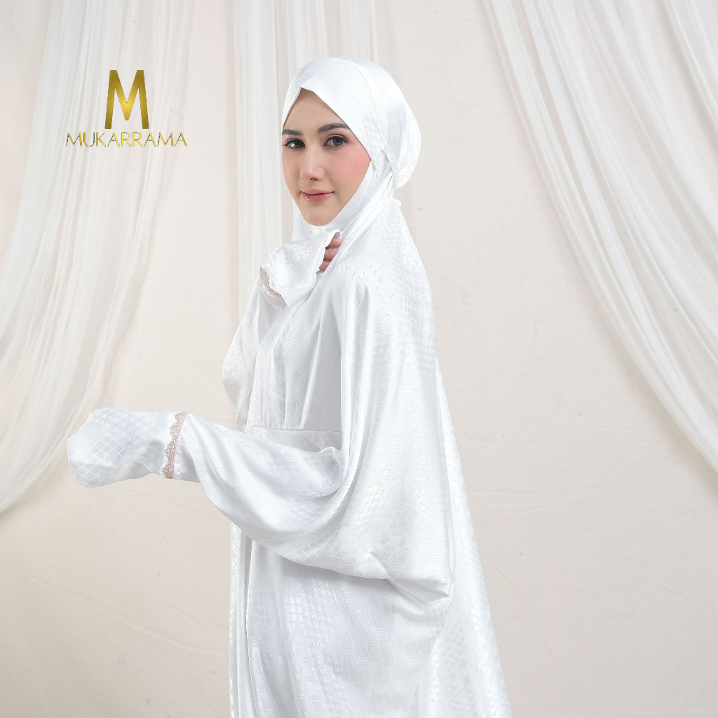 Mukena Terusan Dewasa Sutra Silk Jaguar Arrmanyy Adem Lembut