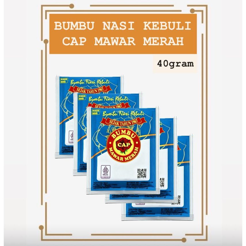 BUMBU NASI KEBULI INSTAN CAP MAWAR MERAH 40 GRAM