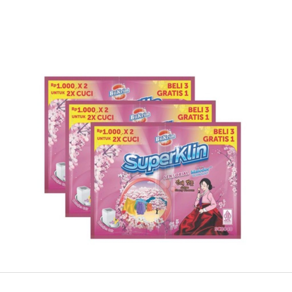 SuperKlin Deterjen Cair 80 ml Renceng -SuperKlin liquid cair sachet 80ml