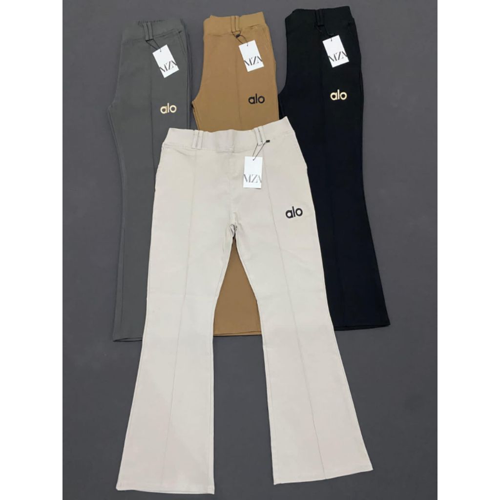 Celana Cutbray garis depan bordir alo softjeans bengalin premium