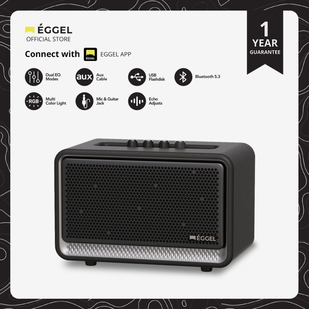 BISA INSTANT SAMEDAY Eggel Home 3 Portable Bluetooth Speaker with Karaoke Function