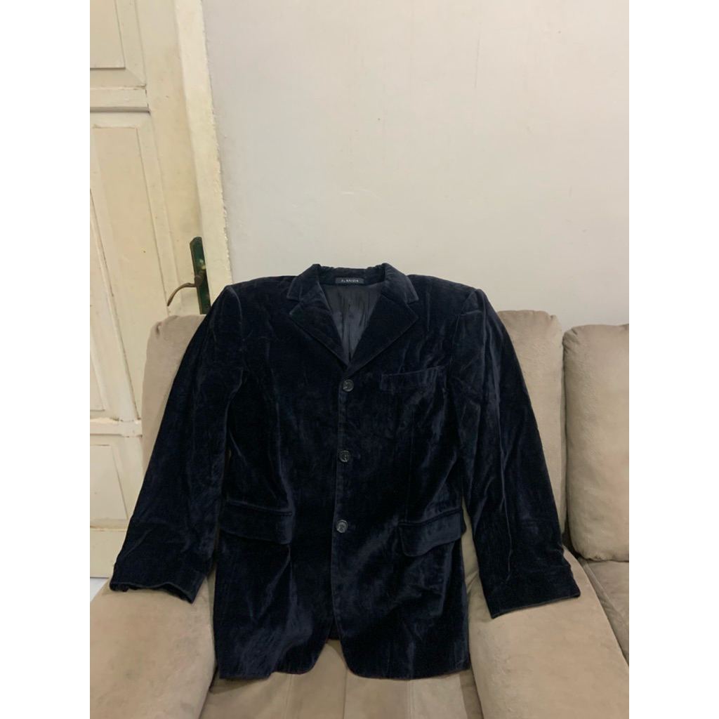 J by Krizia Black Suede Casual Blazer