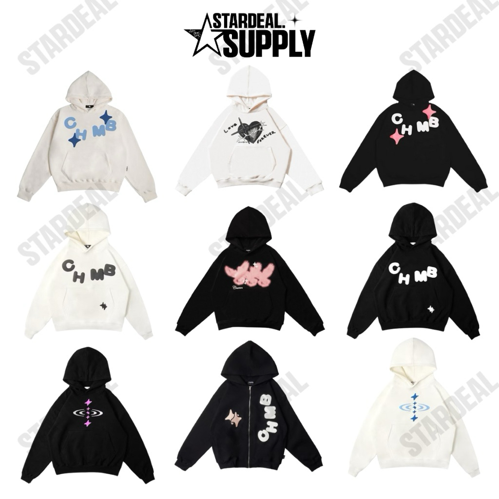 [ ORIGINAL 100% & TERMURAH ] ZIP/HOODIE CHAMBRE DE LA VAIN // BEDSTAR WHITE // BEDSTAR BLACK // BASI