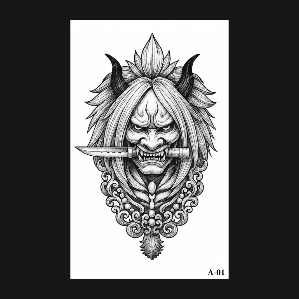 TATOMANIASTORE-Stiker tato temporer semi permanen anti air motif Animasi A-01 Naruto