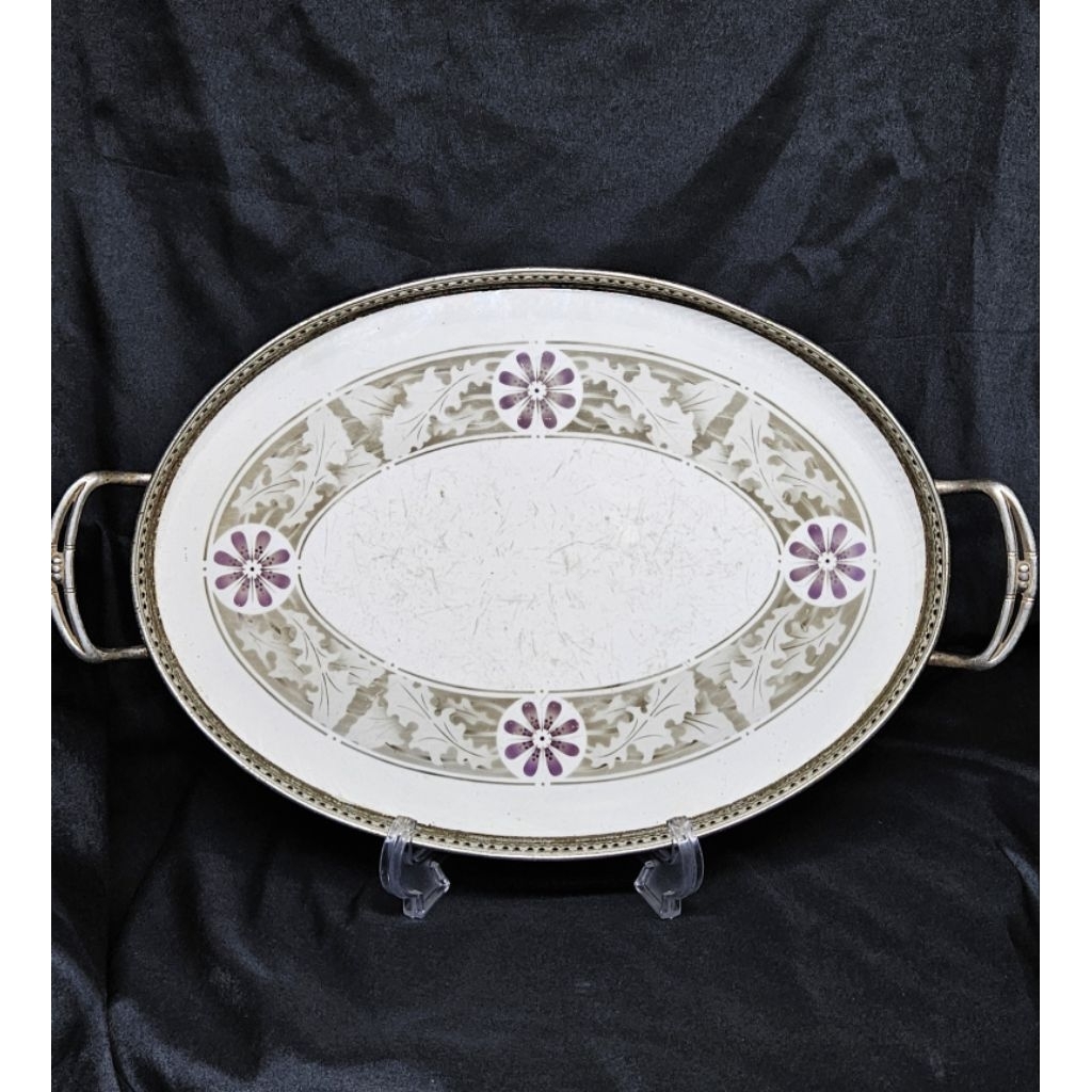 Nampan/ Tray porcelain keramik eropaan 35cm antik jadul