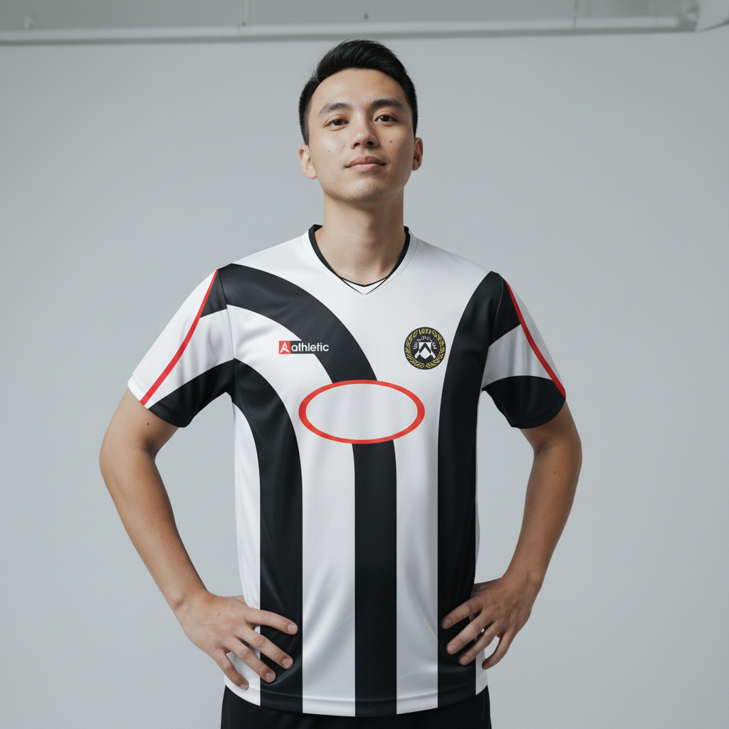 ATHLETIC SPORTWEAR - Jersey Vintage Bola Fantasy Udinese Home 2005-2006 Fullprinting Casual - Atasan