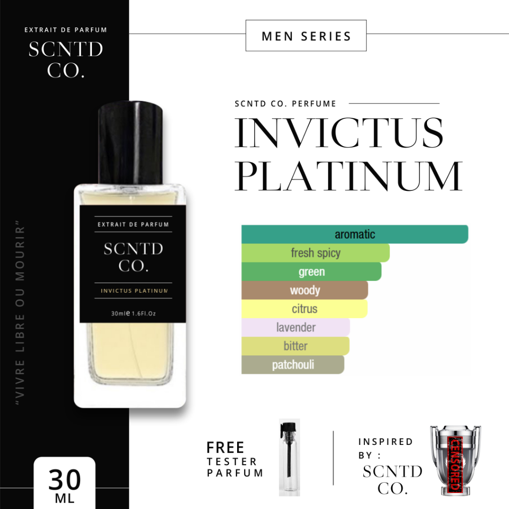 Parfum INVICTUS PLATINUM by SCNTD Co Perfume - FREE TESTER PARFUM