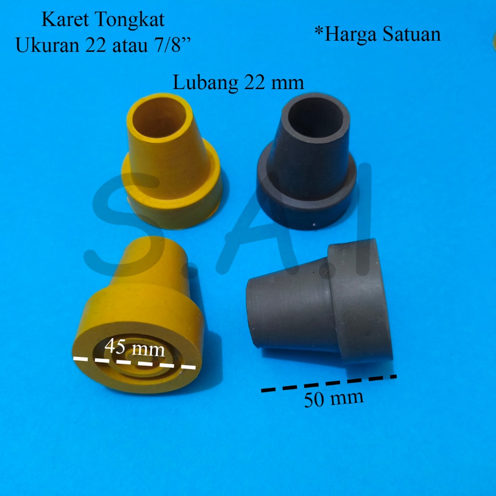 Karet Tongkat Ketiak / Tongkat Kruk Diameter 22 mm atau 7/8"
