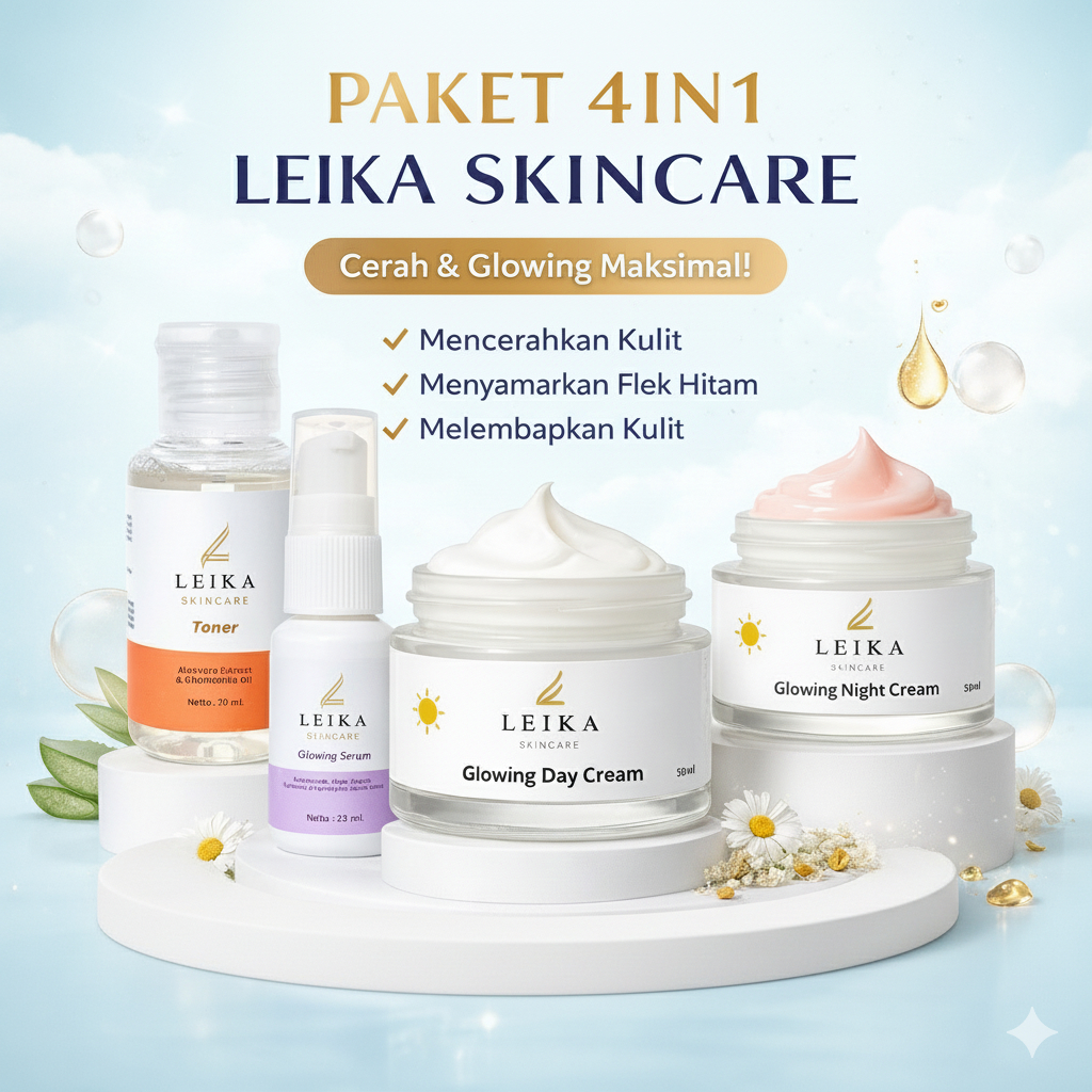 Paket 4 In 1 Leika Skincare - Obat Flek Hitam Menghilangkan Flek Hitam Membandel Cream Flek Hitam