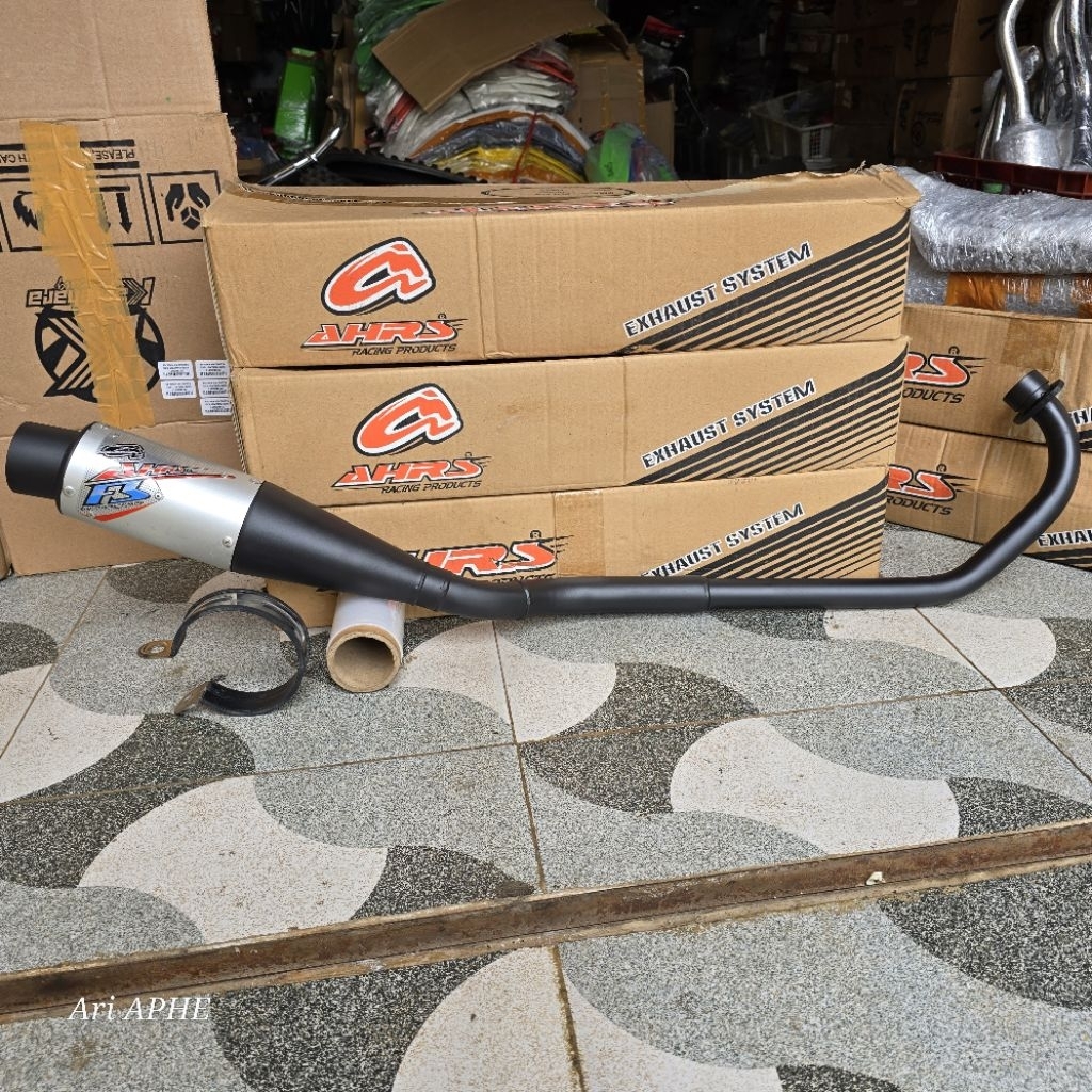 promo knalpot AHRS F3 black original JUPITER MX 135 OLD