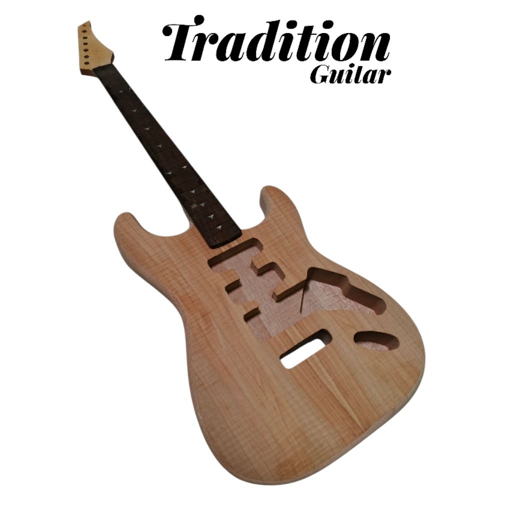 body neck gitar elektrik mentahah tradition original stratocaster
