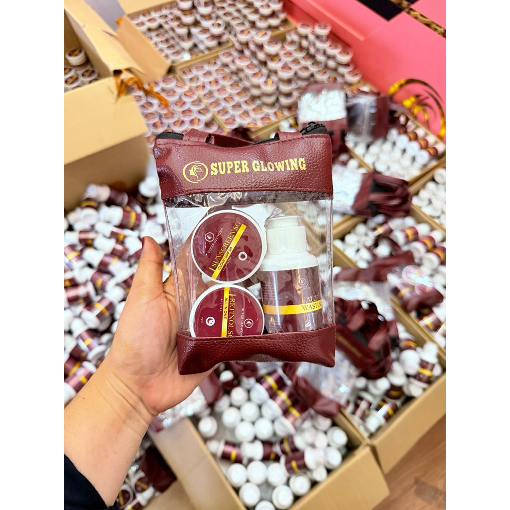 PAKETAN NEW CREAM SUPER GLOWING/ HB SUPER GLOWING/CREAM BADAN/SERUM SUPER GLOWING