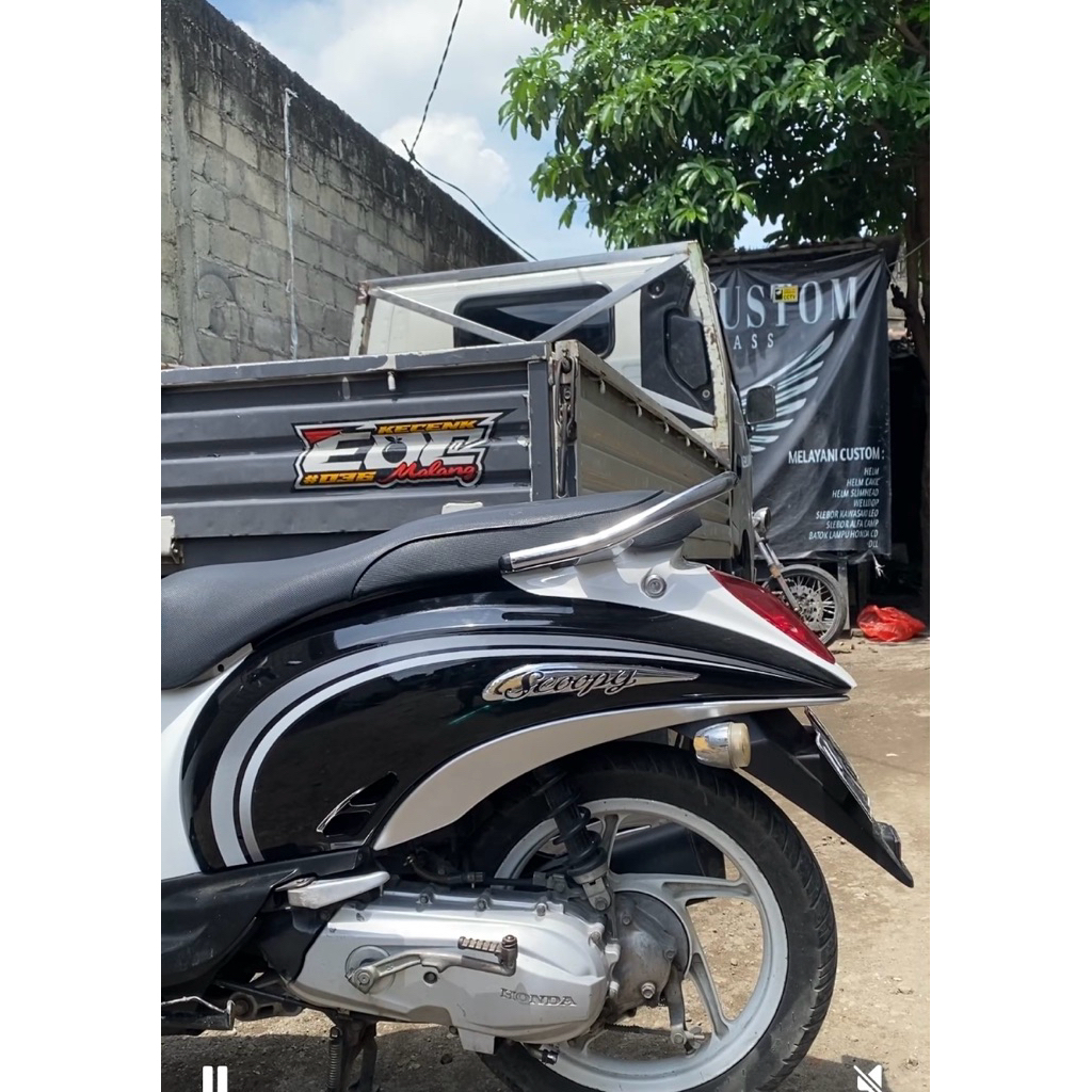 Side panel scoopy karbu ,sambungan body scoopy karbu ,body extension scoopy karbu