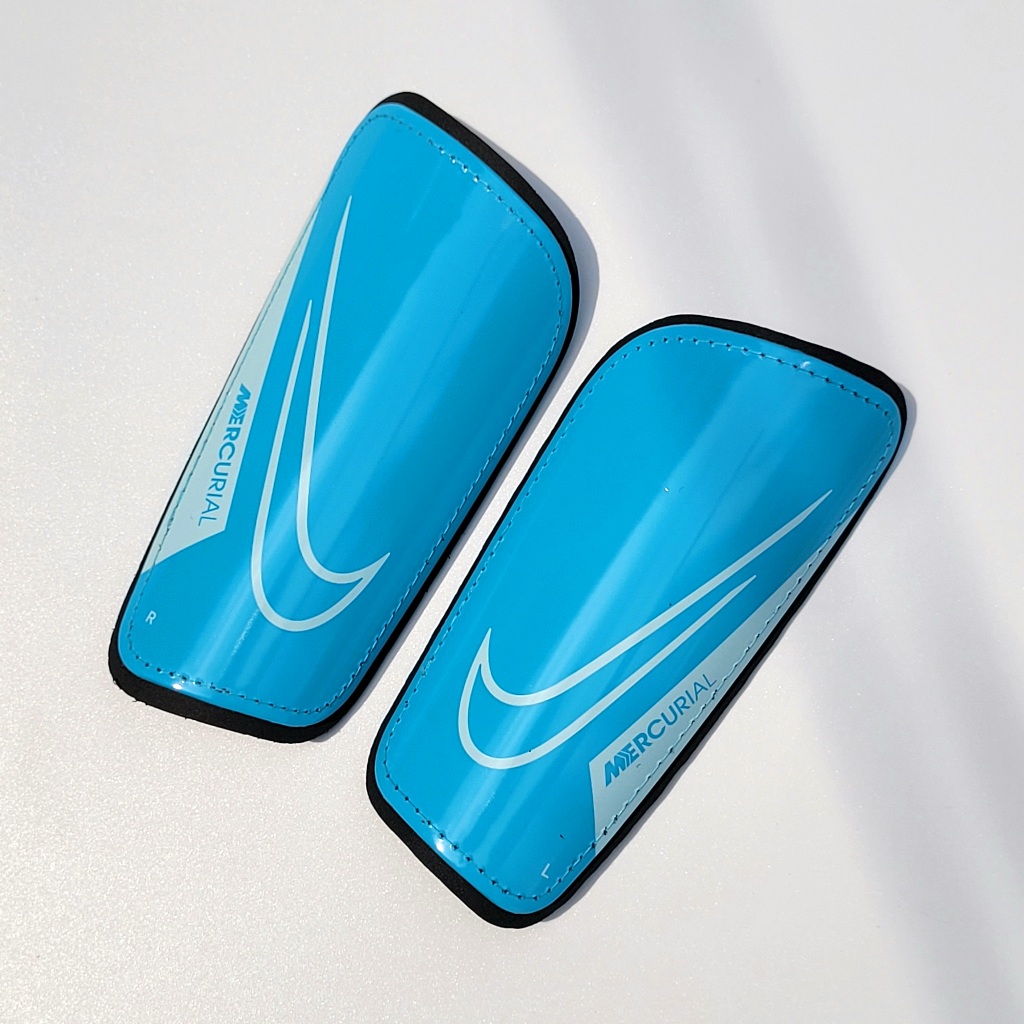 Nike Mercurial Hard Shell Football Soccer Shinguard Shin Guard Original Deker Bola Blue Biru Ori