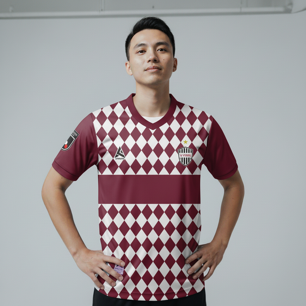 ATHLETIC SPORTWEAR - Jersey Vintage Bola Fantasy Vissel Kobe Home 2021 Fullprinting Casual - Atasan