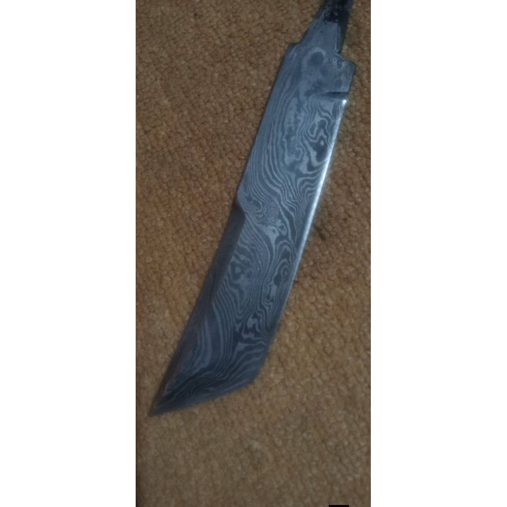 Blank Gocil/ Pisau Pamor Damaskus/ Balikmipih