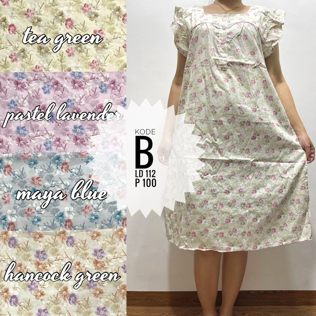 Daster geber ruffle katun jepang ORI tokai pretty girl busui bumil