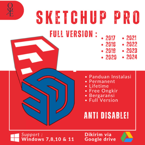 SketchUp Pro Versi Baru / Lama 2024, 2023, 2022, 2021, 2020, 2019, 2018, 2017 | Windows