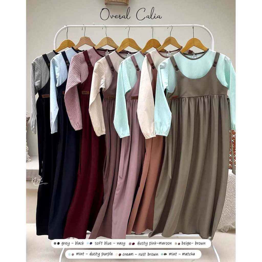 GAMIS CALIA OVERALL/GAMIS ANAK PEREMPUAN/GAMIS POLOS/