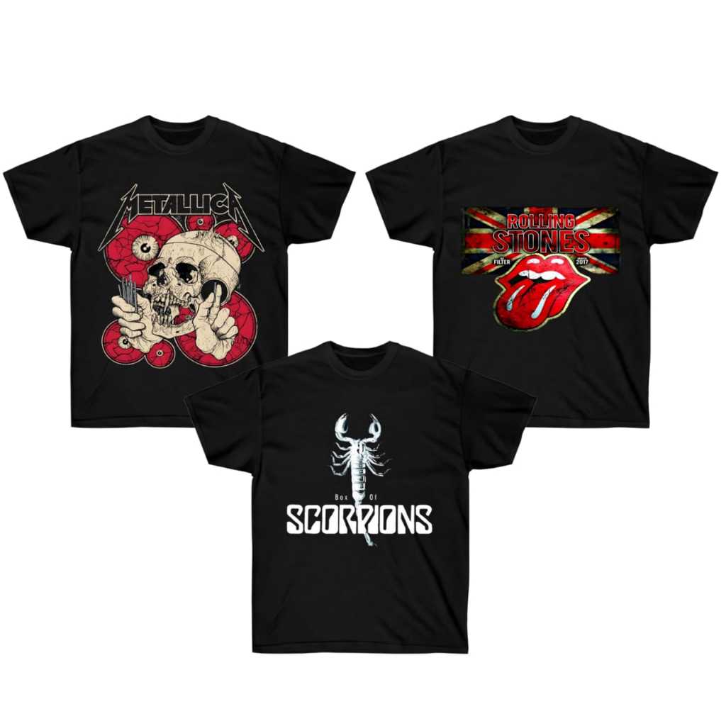 Kaos Anak Baju Kaos Band Anak Laki Laki dan perempuan unisex Kaos Metal Anak Laki Laki Usia 1-14 Tah