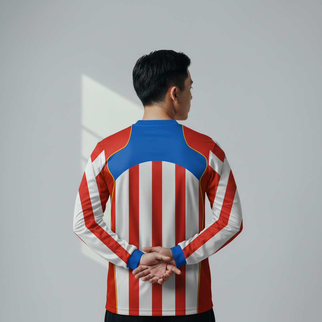 ATHLETIC SPORTWEAR - Jersey Bola Atletico Madrid Home 2004-2005 Fantasy Fullprinting Casual - Atasan