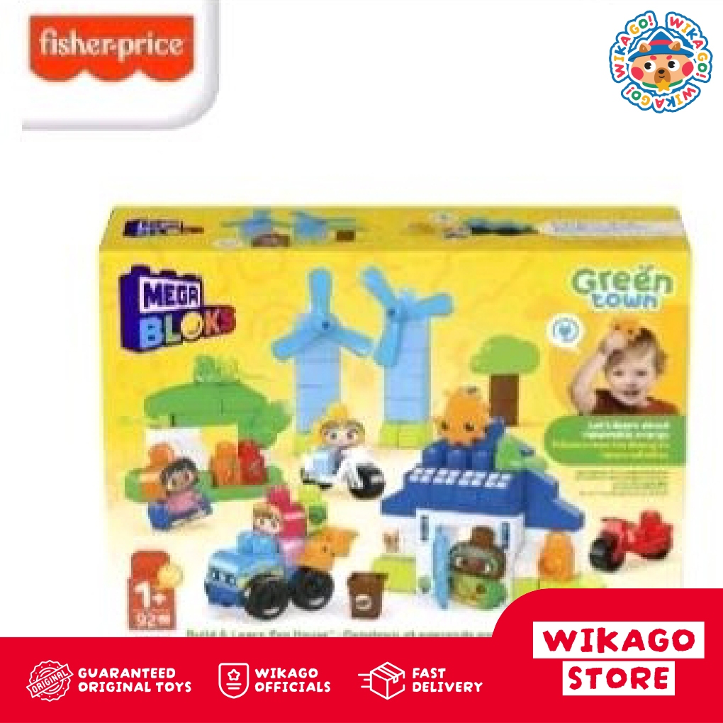 Fisher Price Mega Bloks Green Town Jumbo Mainan Anak Balok Besar