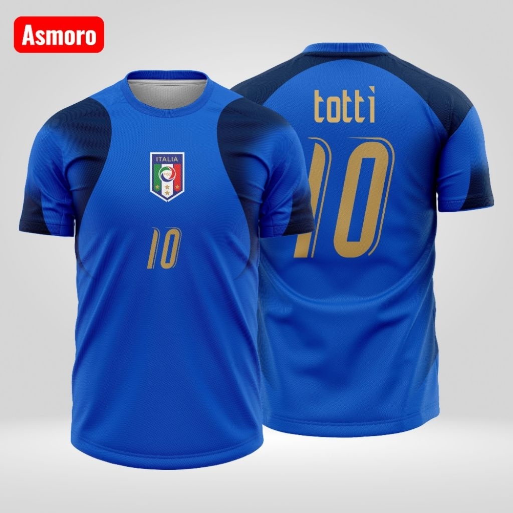 Kaos Jersey Italia 2006 Full Printing Olahraga Sport