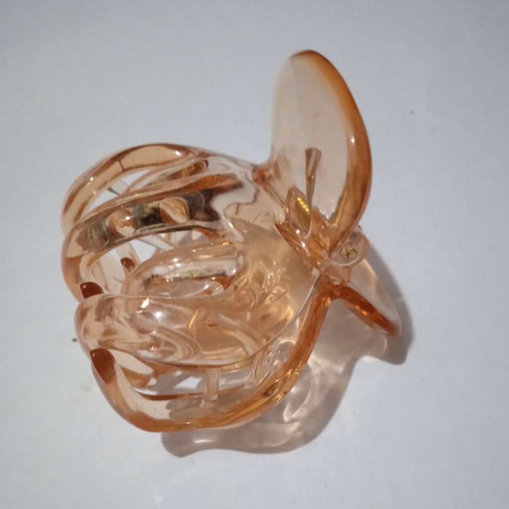 JEPIT JEDAI RAMBUT MOTIF CAKAR LIMA WARNA ORANGE BENING