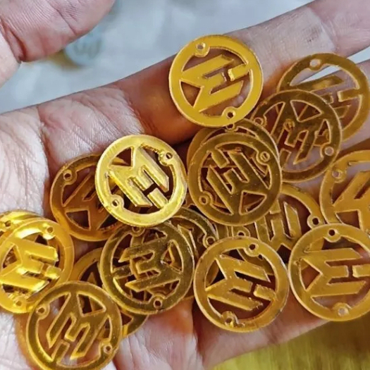 Custom Label Akrilik - Label Hijab Inisial Nama Brand Usaha