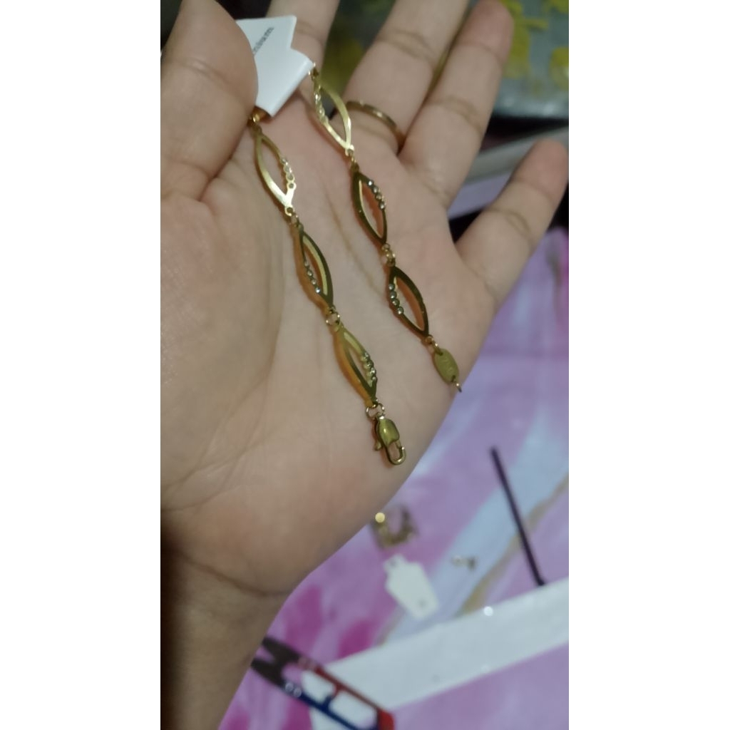 gelang rantai titanium oval