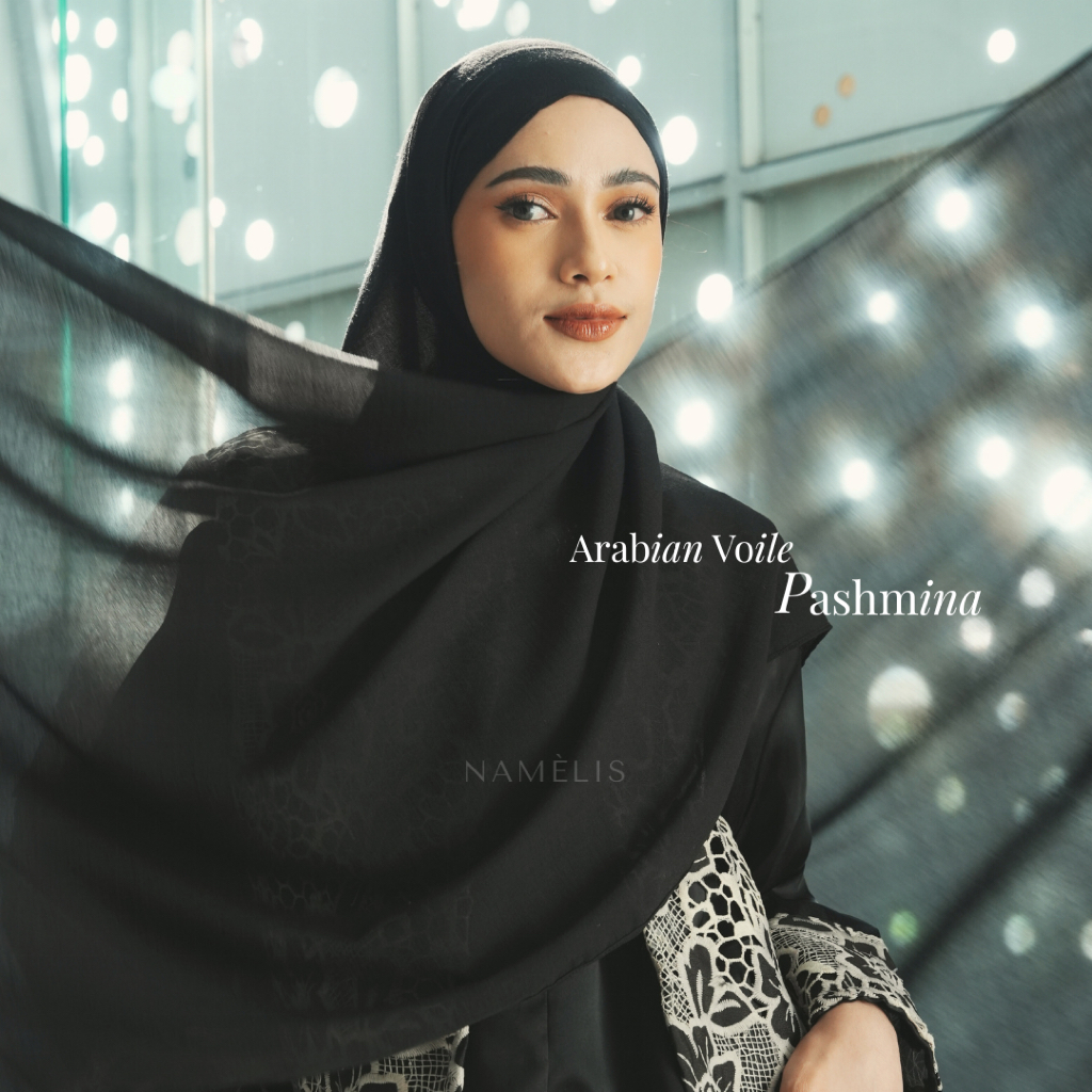 NAMELIS Arabian Voile Pashmina | Hijab Kerudung Arabian Voal Premium Halus Lembut