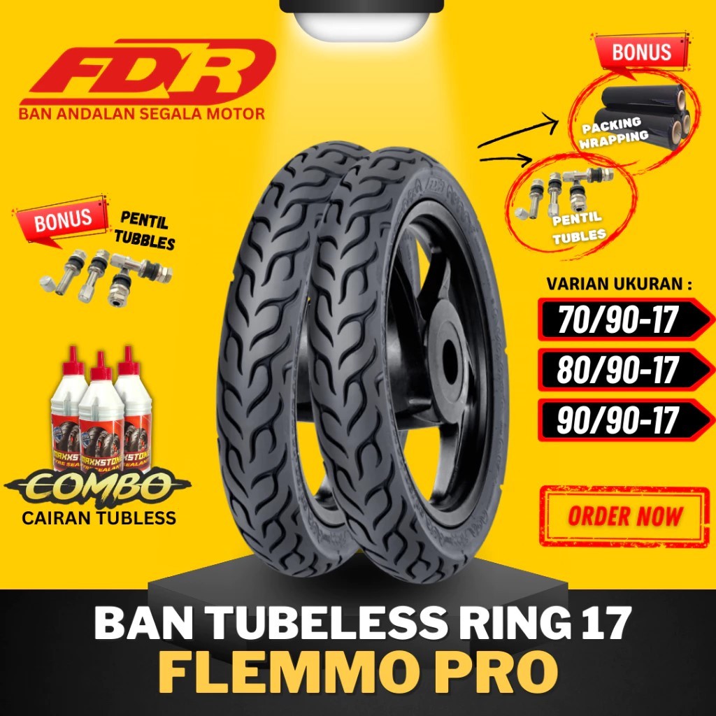 BAN FDR FLEMMO PRO RING 17 / BAN FDR TUBELESS TUBLES RING 17 ( 70/90-17 / 80/90-17 / 90/90-17 ) BAN 
