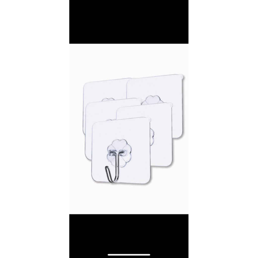 hook tempel transparan tanpa paku, kuat rapi