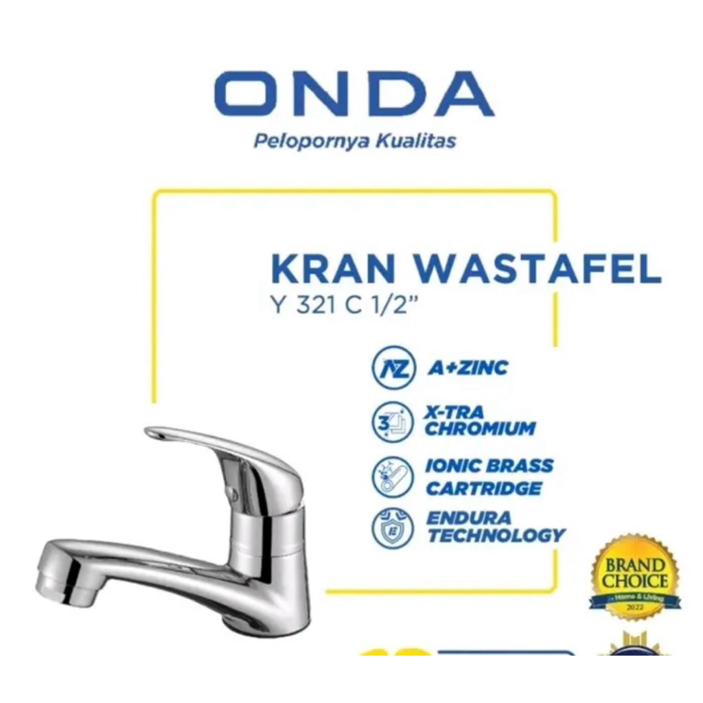 Onda Kran Wastafel Y 321 C 1/2" / Kran Wastafel Onda / Kran Air Onda