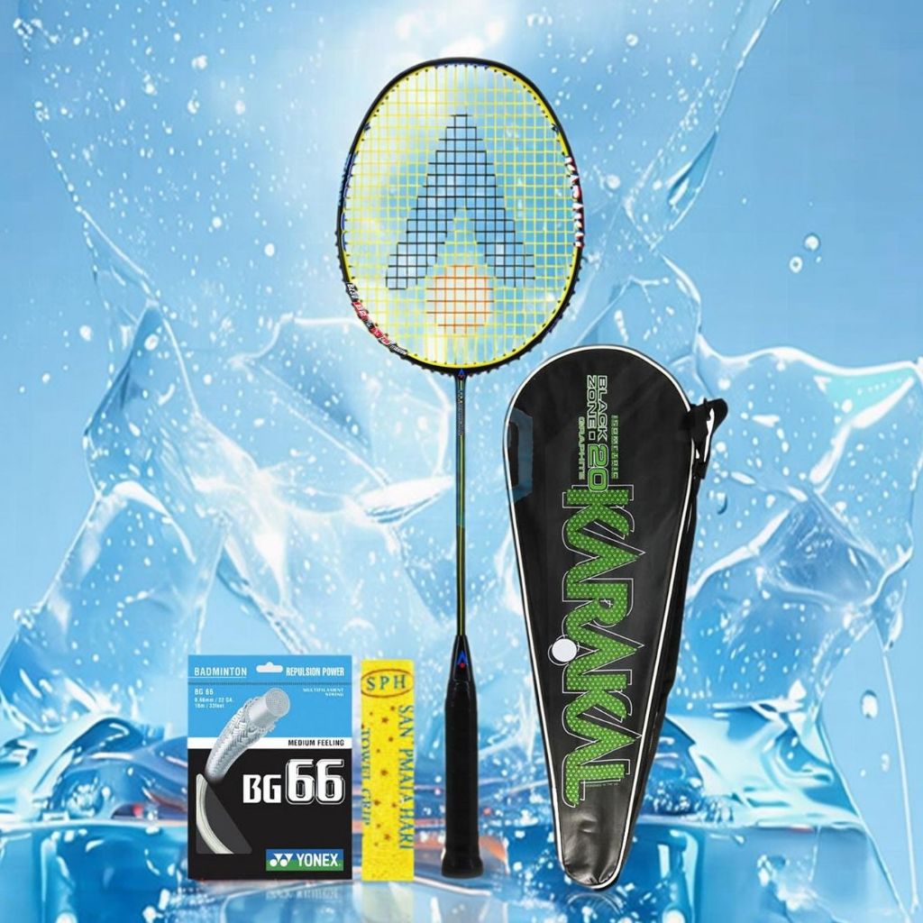 Raket Badminton Karakal Black Zone 30 Bonus Komplit