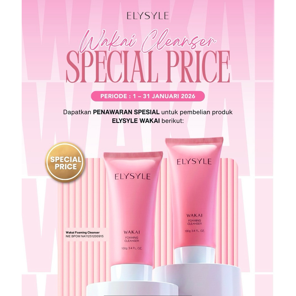 PROMO BUY 1 GET 1 WAKAI FOAMING CLEANSER WAKAI BALANCING TONER JAFRA ROYAL LUNA WHITE