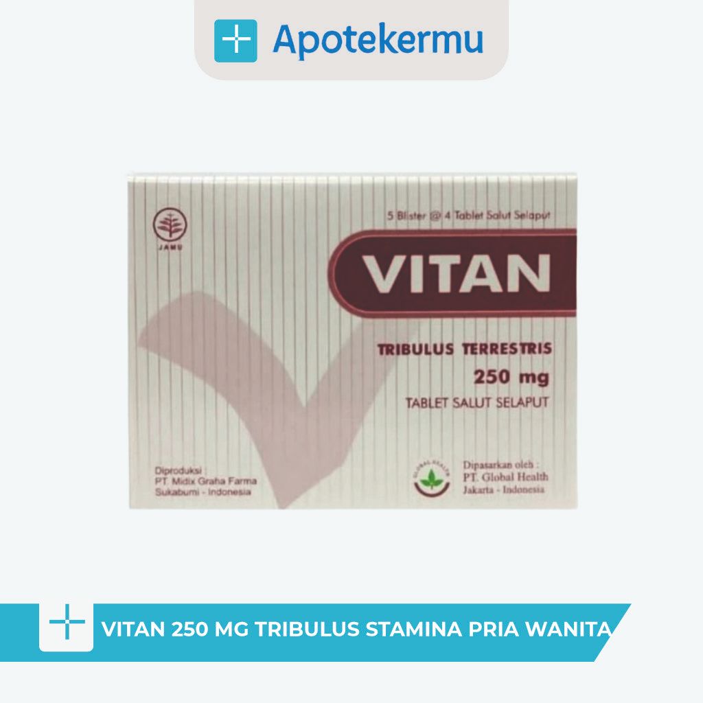 VITAN 250 MG TRIBULUS TERRESTRIS – SUPLEMEN STAMINA PRIA WANITA PENINGKAT ENERGI VITALITAS