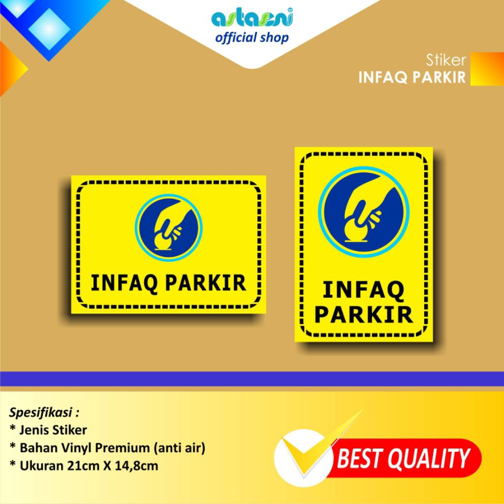 Stiker Vinyl Anti Air / Stiker Infaq Parkir