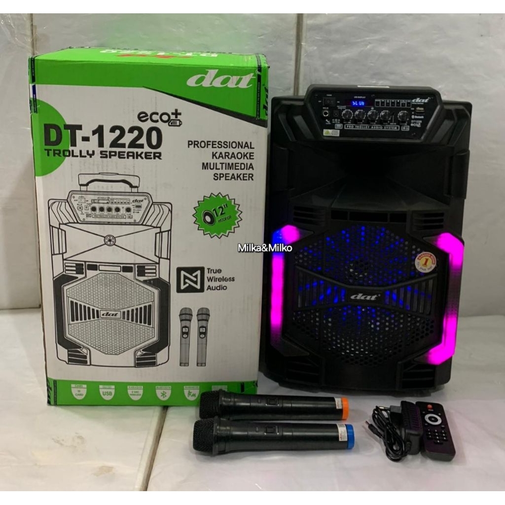 Speaker Dat 12" DT-1220 ECO+/ DAT Speaker 12" Speaker Trolley DAT doubel mic warlles