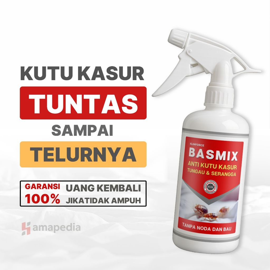 Obat Kutu Kasur 100% Ampuh / Pembasmi Tungau Kasur dan Kutu Busuk - Basmix 500 ML
