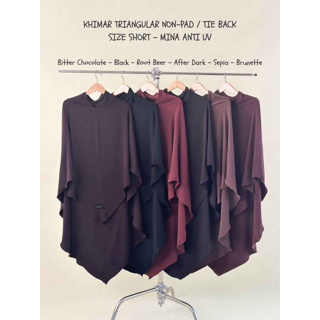 Khimar Bahan Mina Anti UV by Sidra | FK | NP | Non Pad | Tie Back | Shayla