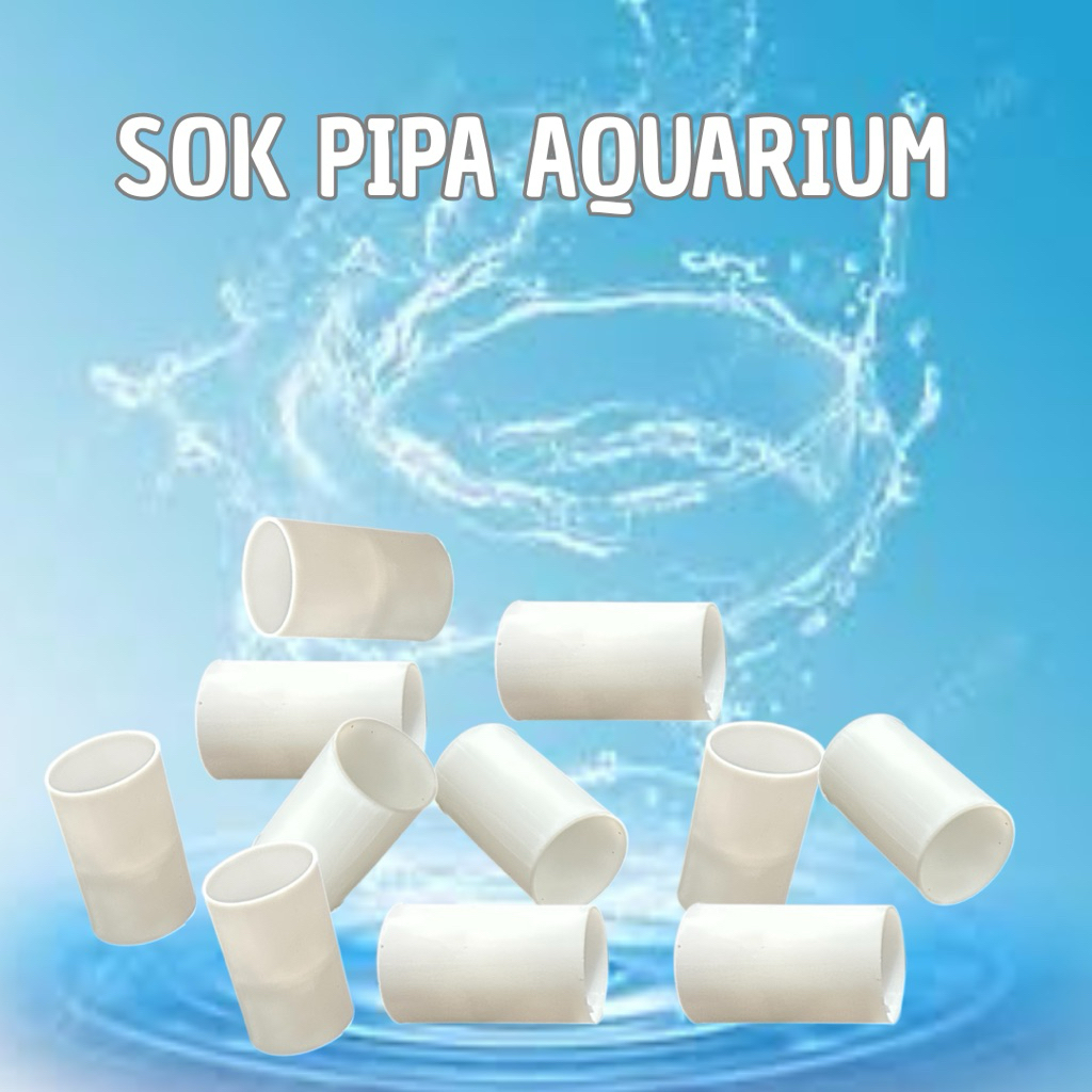 Sok pipa / Sambungan pipa Transparan / merah / putih pipa aquarium model lurus