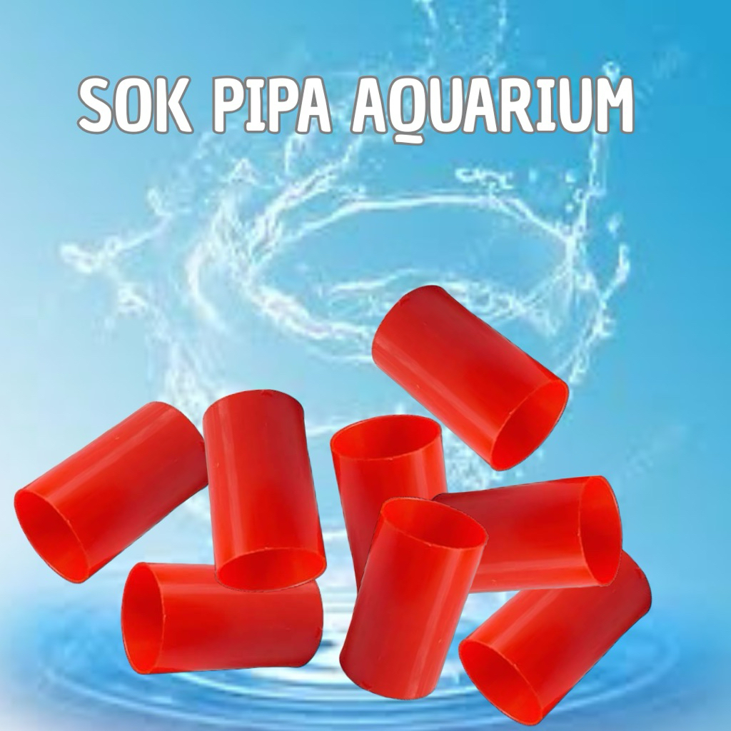 Sok pipa / Sambungan pipa Transparan / merah / putih pipa aquarium model lurus
