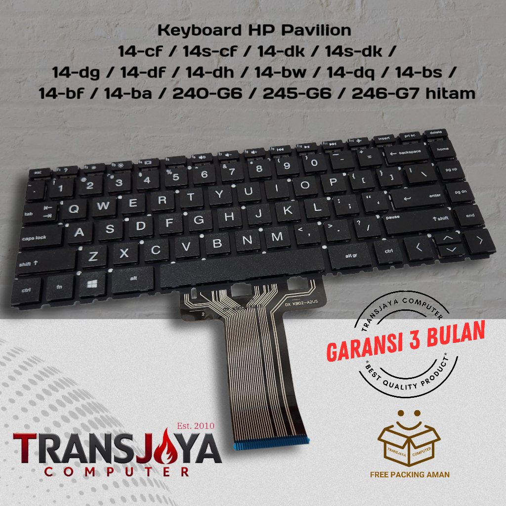 Keyboard Laptop HP 14s-dk 14s-dk0007au 14s-dk0073au 14s-dk0157au 14s-dk1003au 14s-dk1005au 14s-dk112